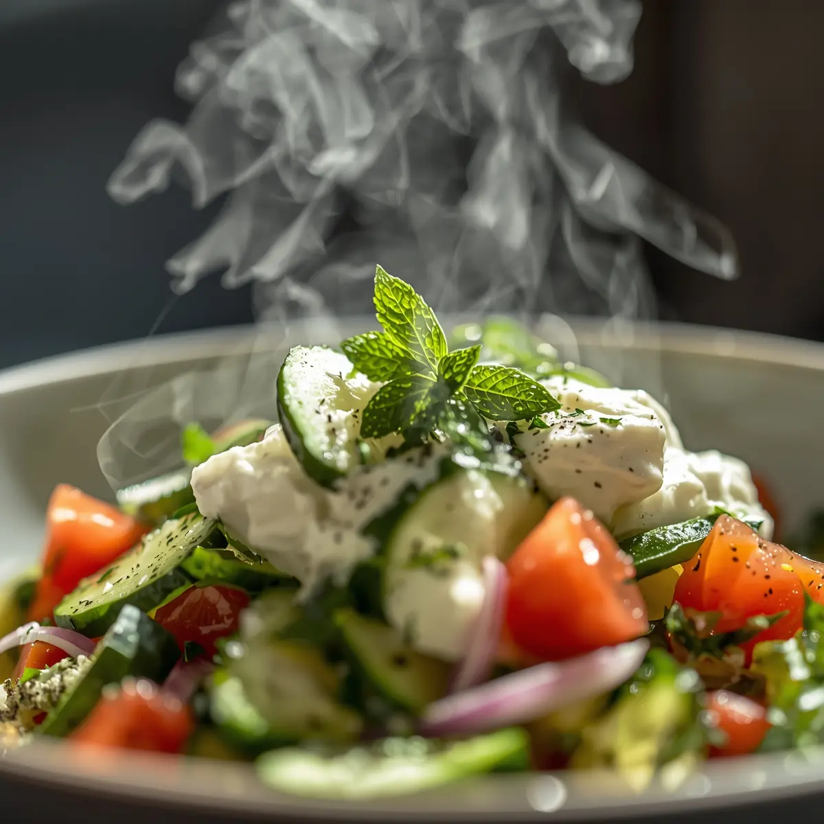 Cooking instructions for spring cucumber salad