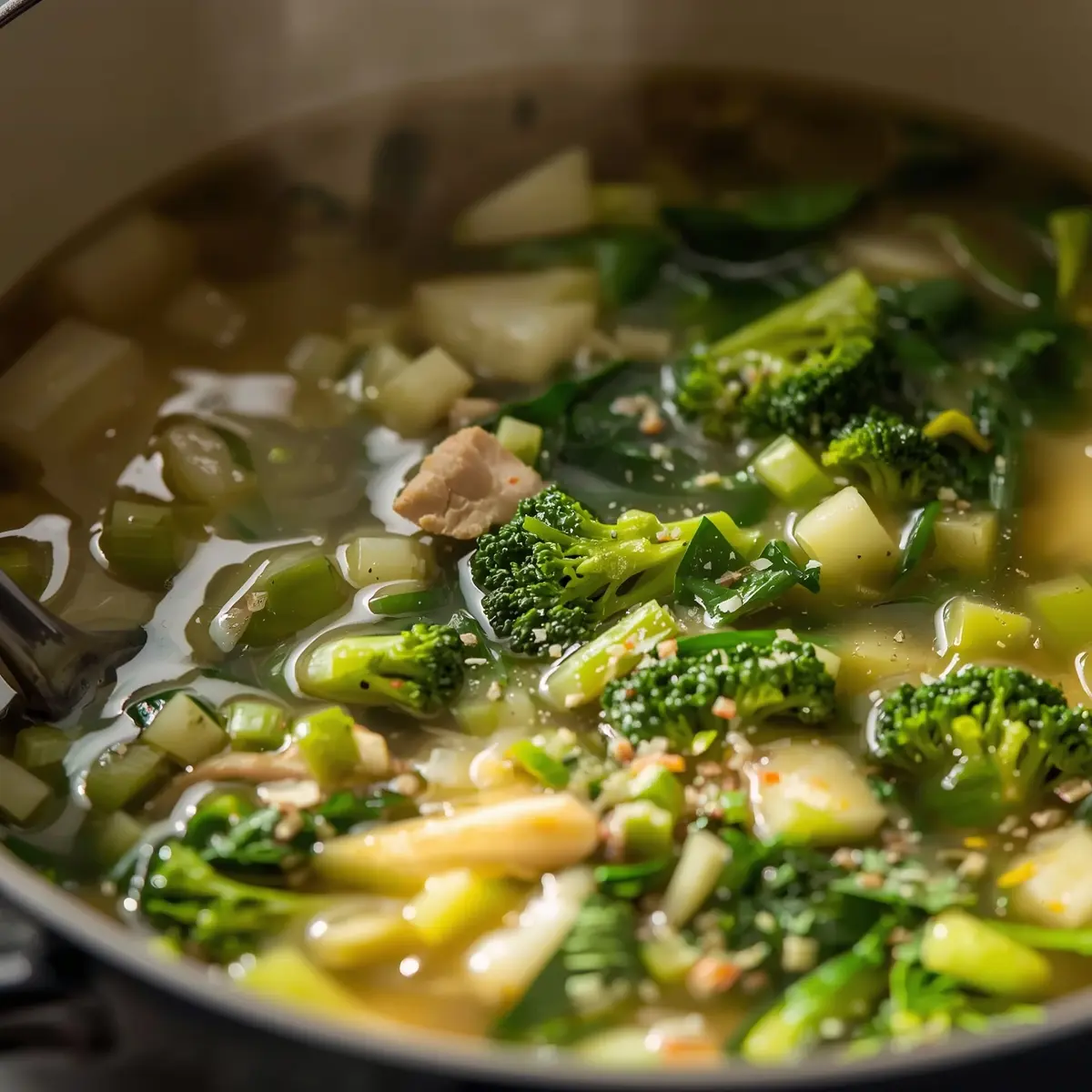 Cooking instructions for spring detox soup