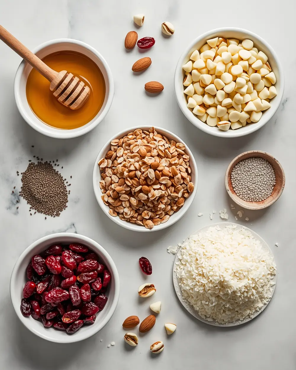 Ingredients for spring energy bites