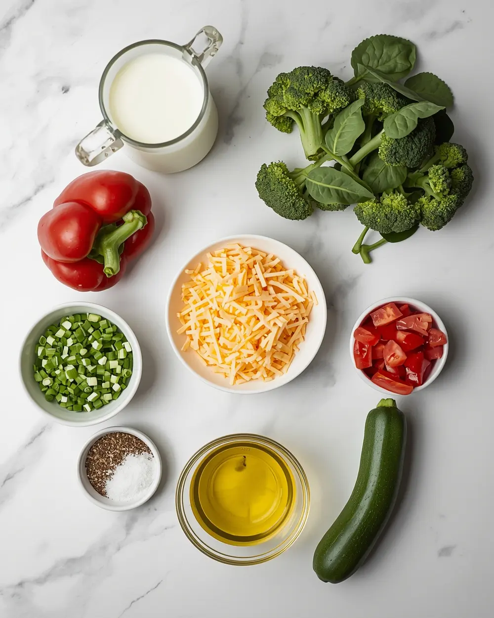 Ingredients for spring frittata