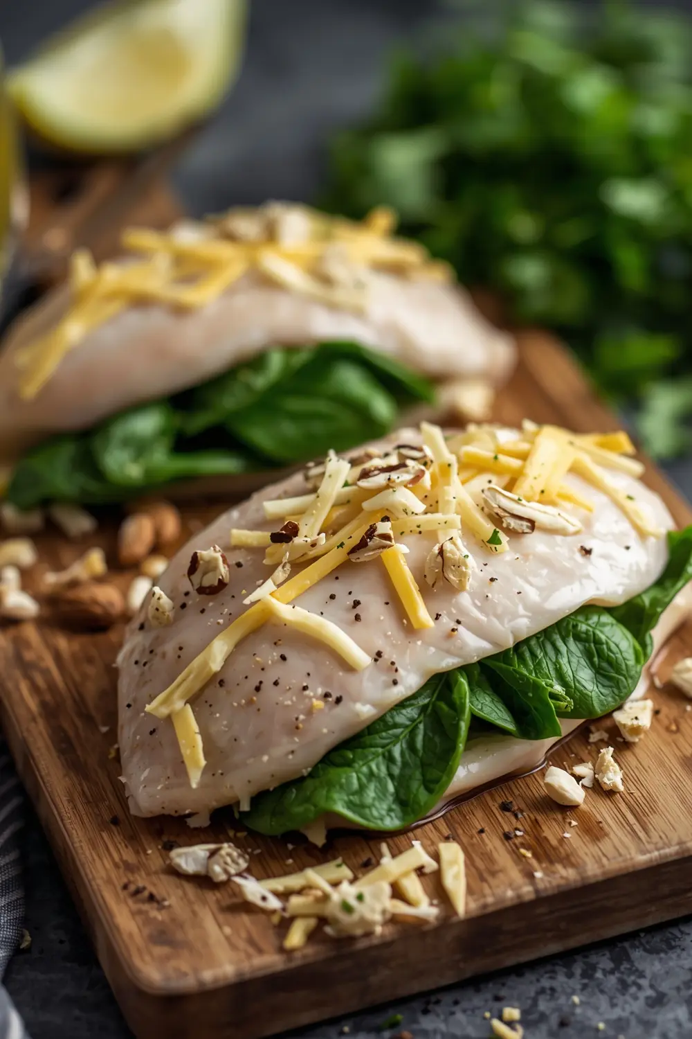 spring stuffed chicken