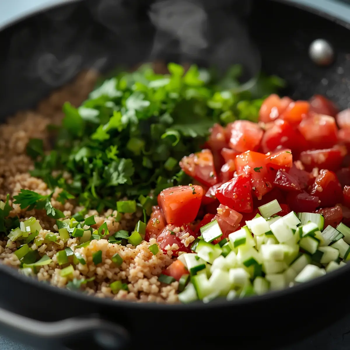 Cooking instructions for spring tabbouleh