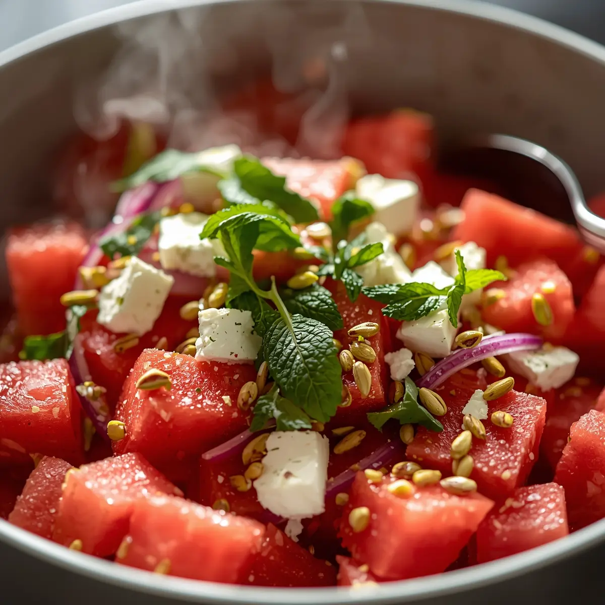 Cooking instructions for spring watermelon salad
