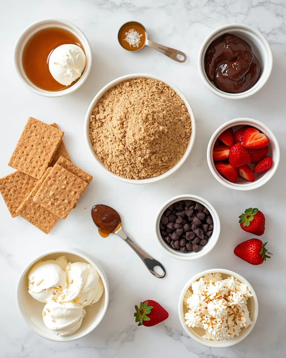 Ingredients for 4th july ice cream sandwiches