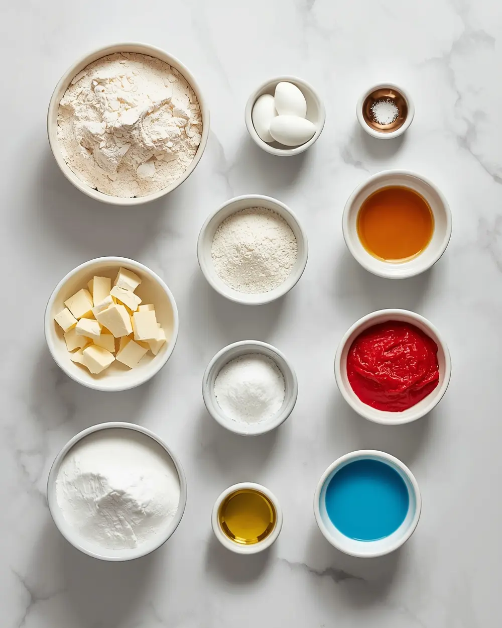 Ingredients for 4th july pinata cake