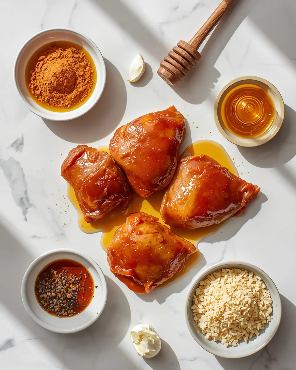 Ingredients for 4th of July BBQ chicken