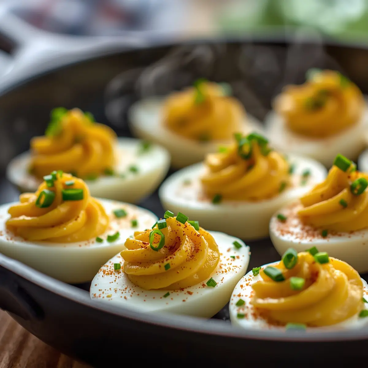 Cooking instructions for 4th of July deviled eggs