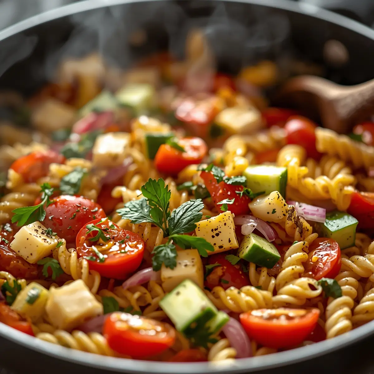 Cooking instructions for 4th of July pasta salad