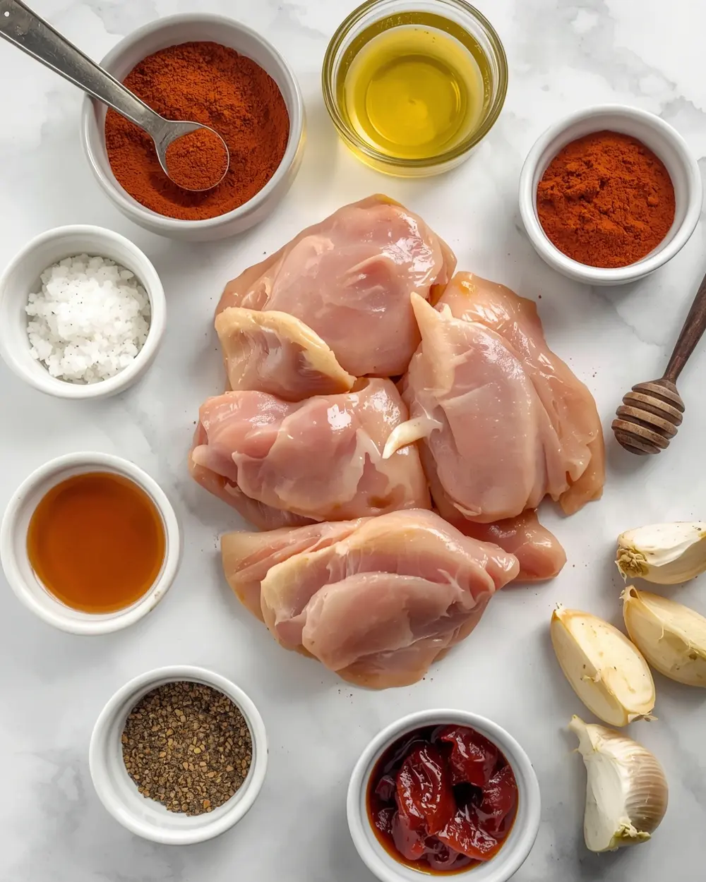 Ingredients for 4th of july BBQ chicken