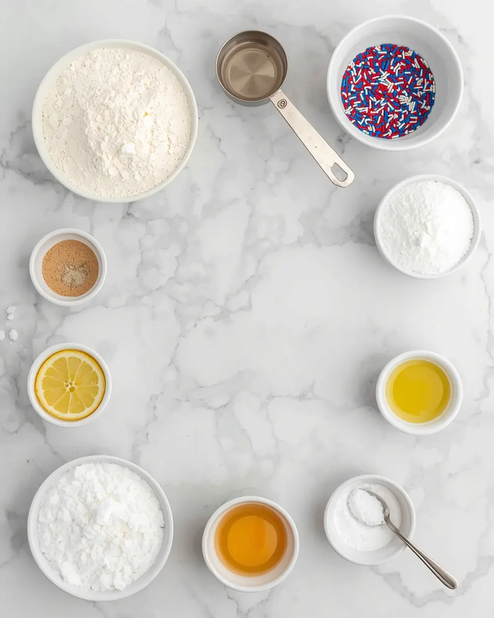 Ingredients for 4th of july sugar cookies