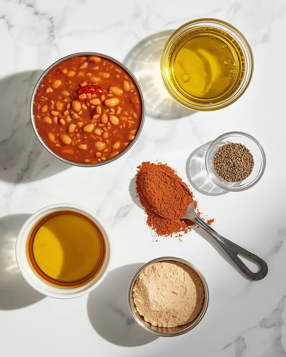 Ingredients for BBQ baked beans slow cooker