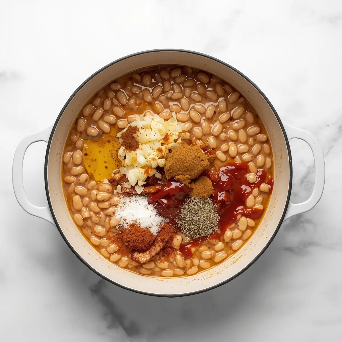 Cooking instructions for BBQ baked beans slow cooker
