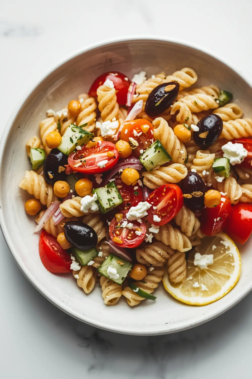 Greek pasta salad summer