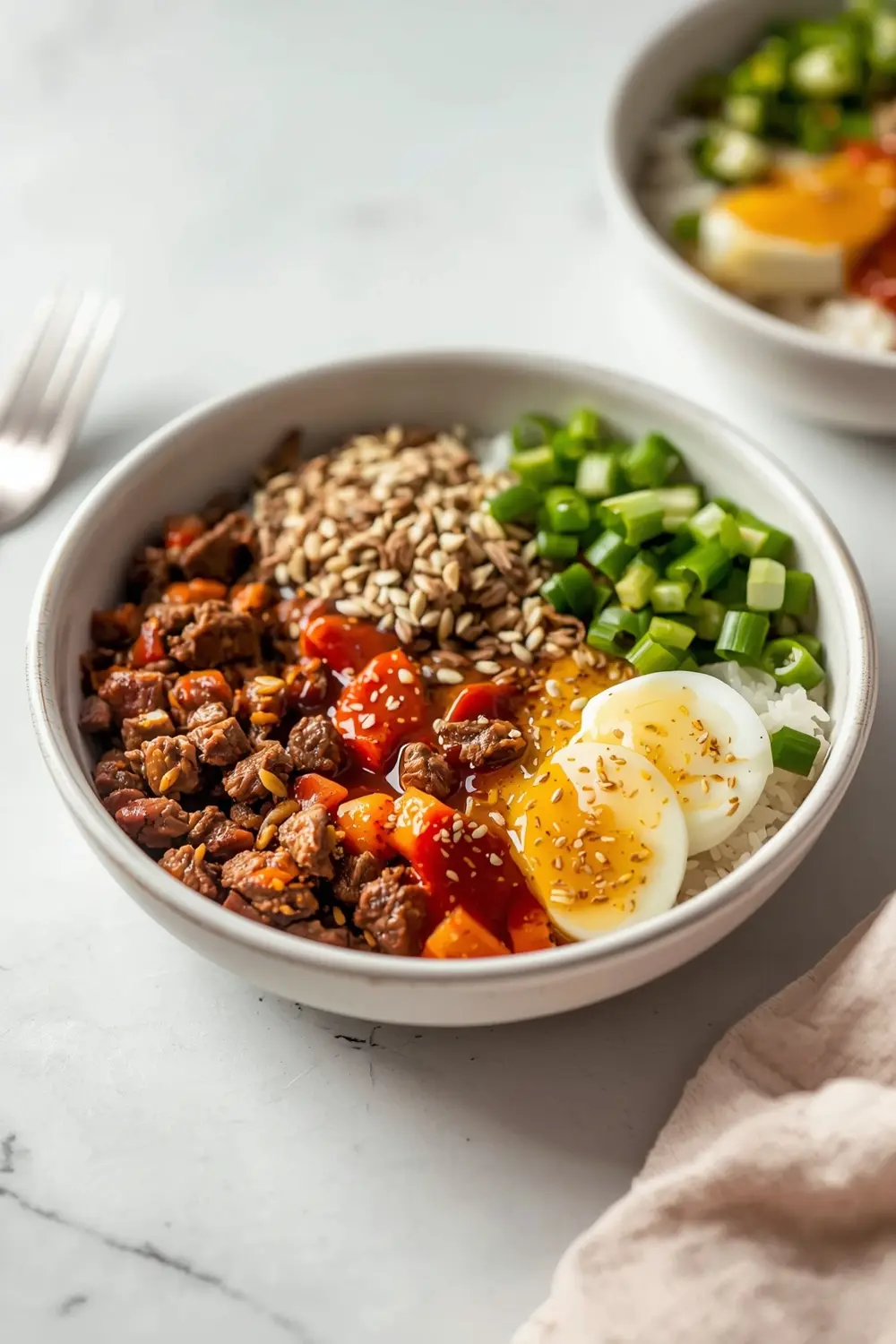 Korean ground beef bowl