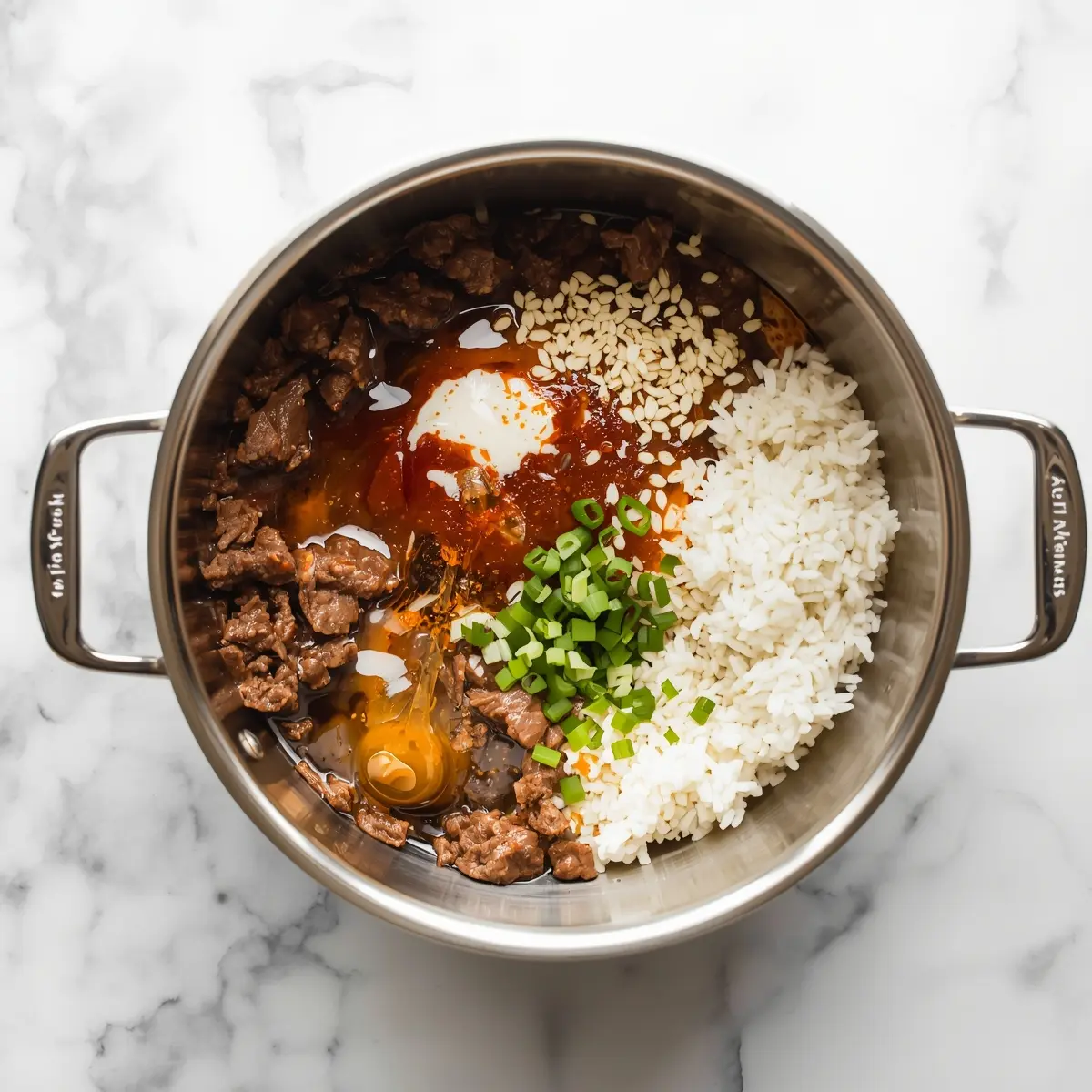 Cooking instructions for Korean ground beef bowl