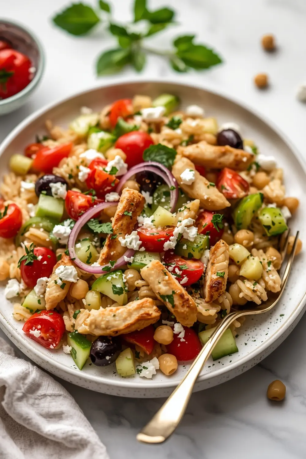 Mediterranean orzo salad