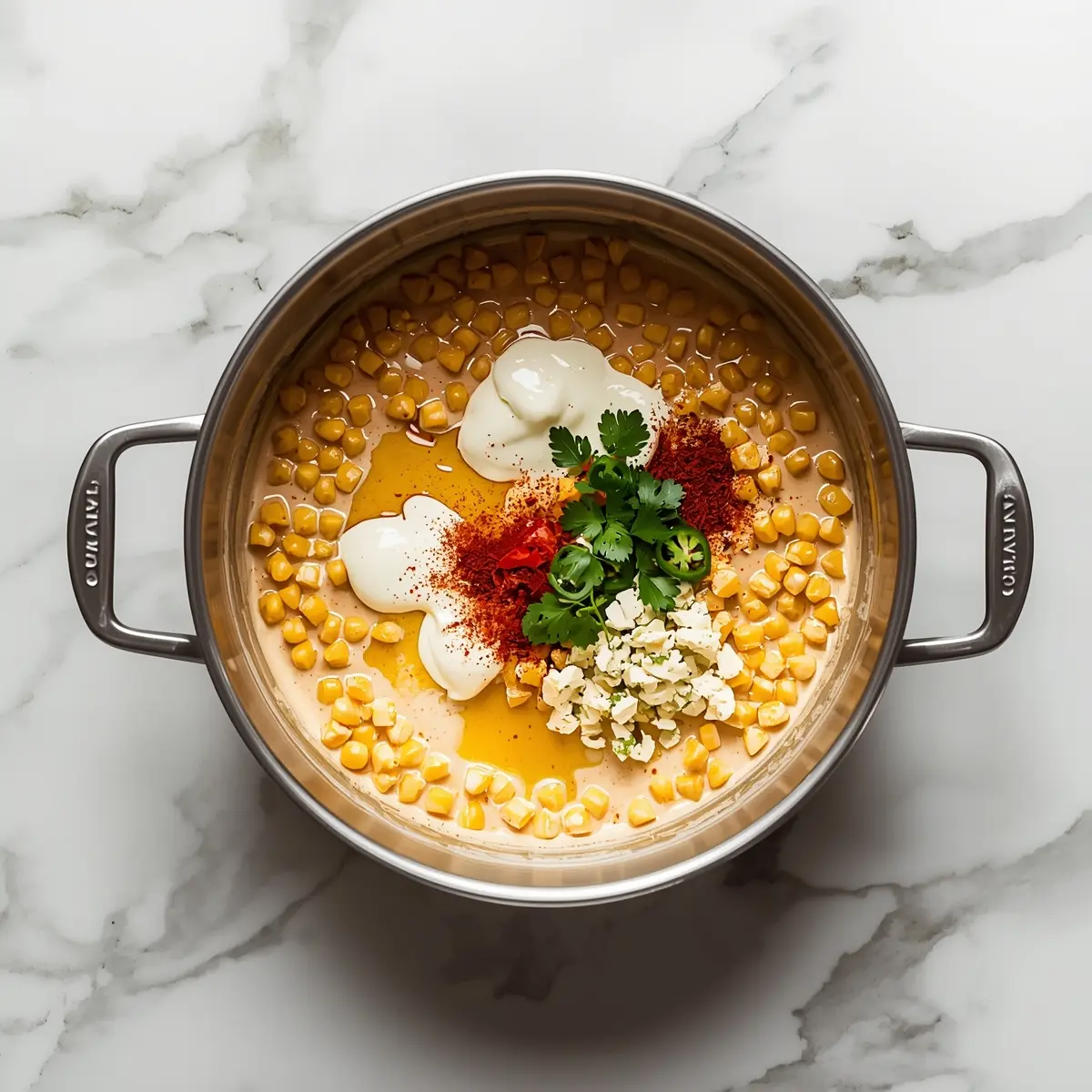 Cooking instructions for Mexican street corn salad