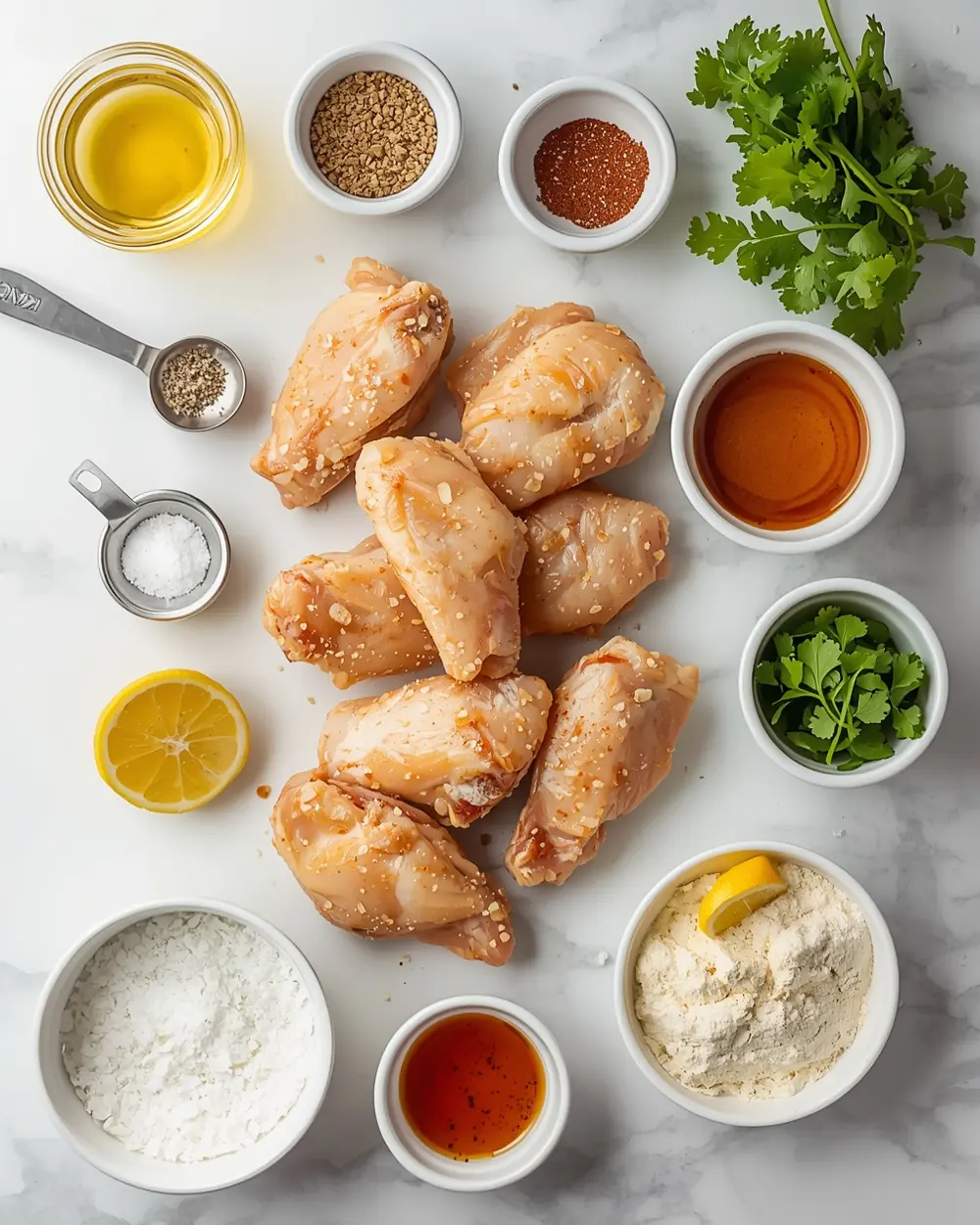 Ingredients for air fryer chicken wings crispy