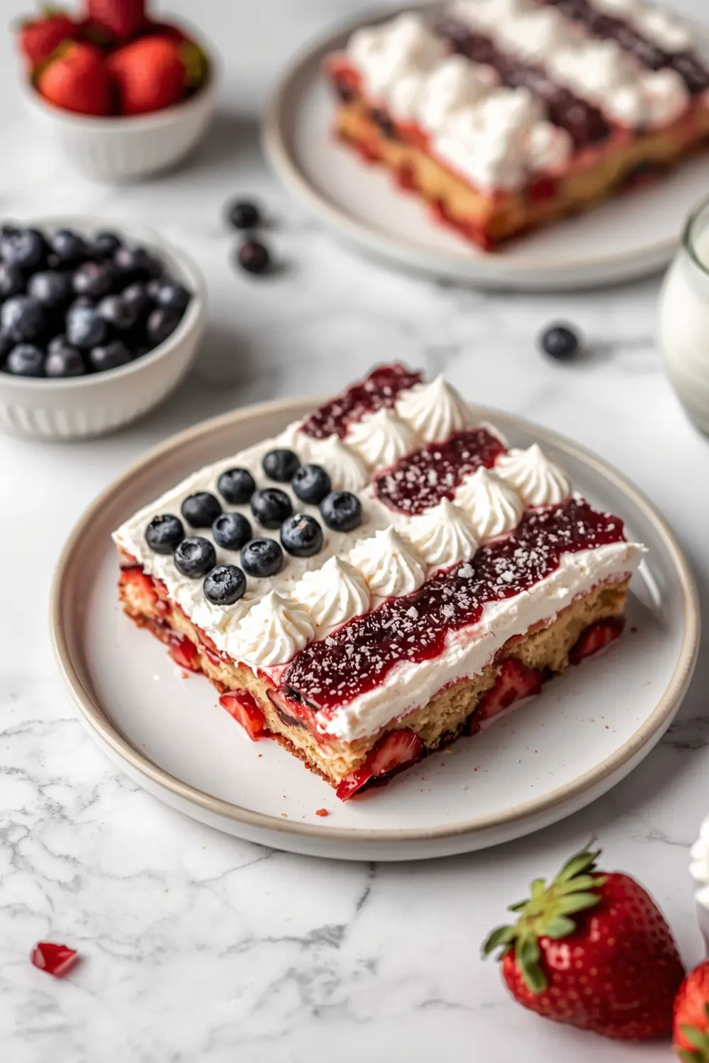american flag sheet cake
