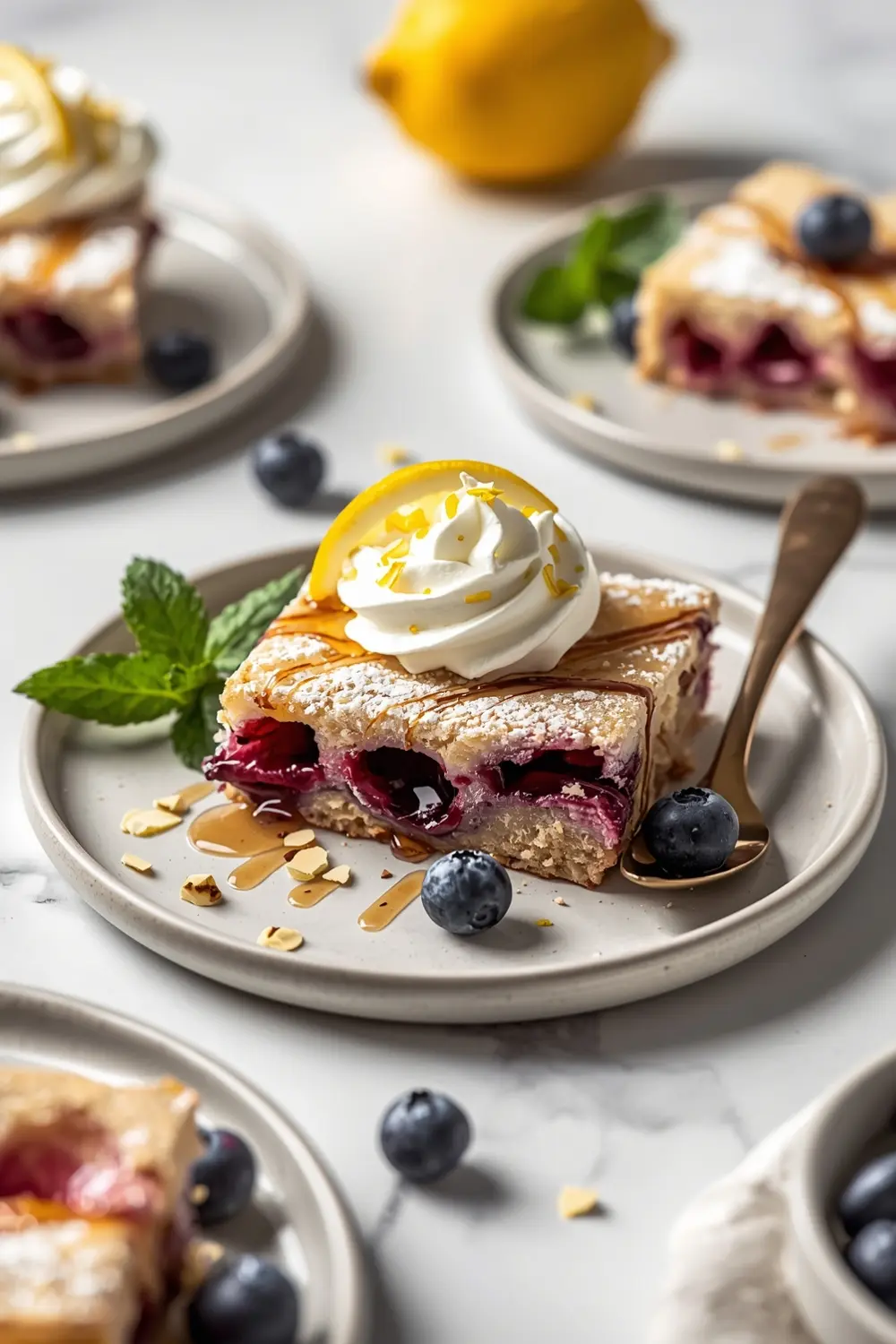blueberry lemon poke cake