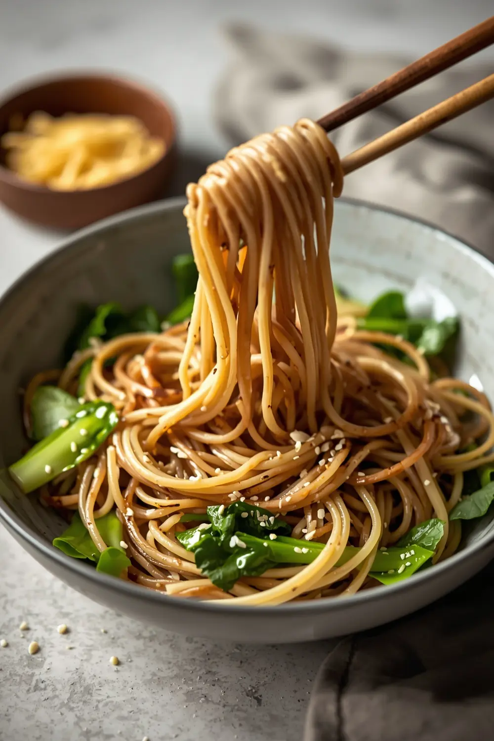 bok choy garlic noodles
