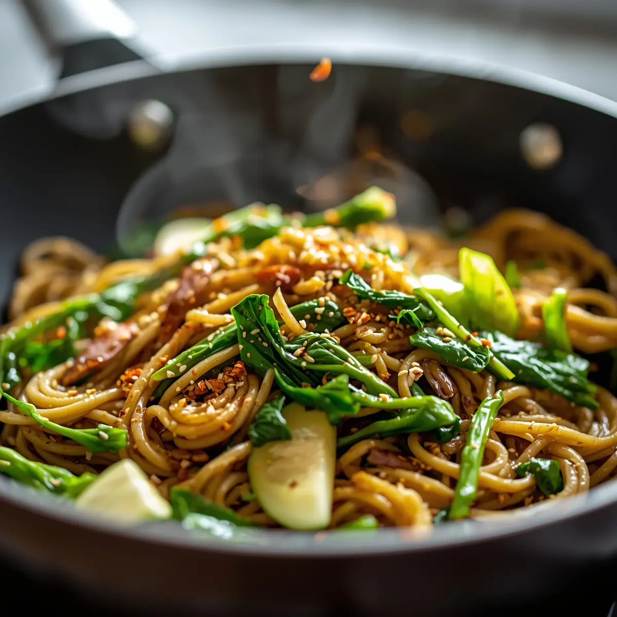 Cooking instructions for bok choy garlic noodles