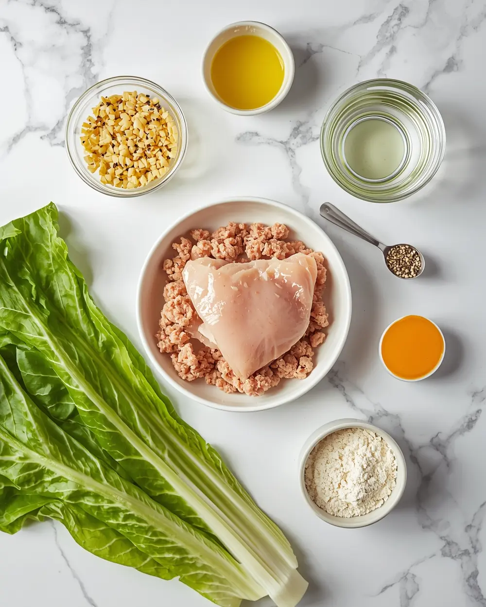 Ingredients for cabbage dumplings pan fried