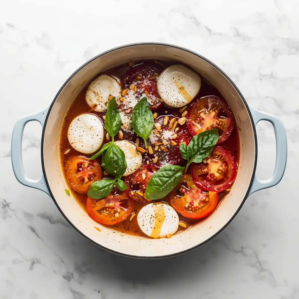 Cooking instructions for caprese salad heirloom tomato