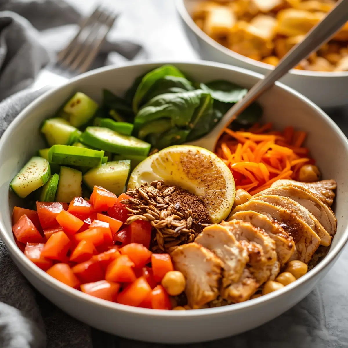 Cooking instructions for chickpea Buddha bowl summer
