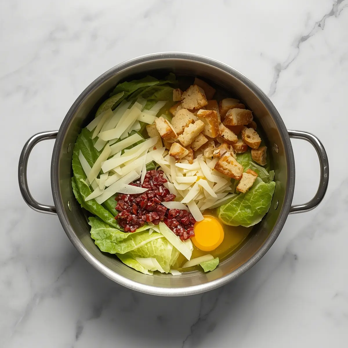 Cooking instructions for classic Caesar salad homemade