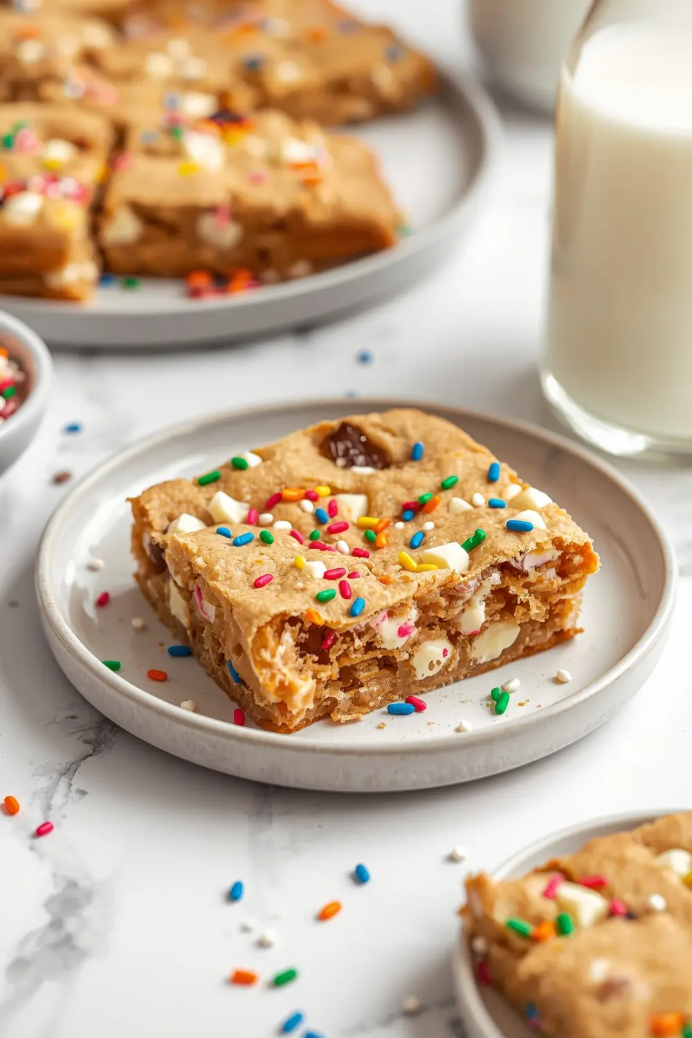 confetti blondies 4th july