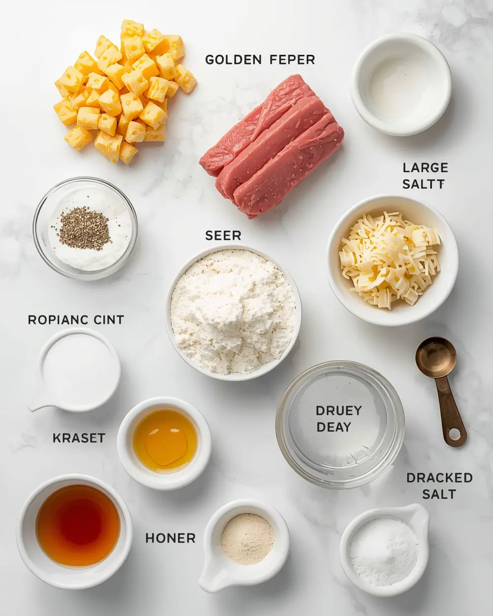 Ingredients for corn dog bites beef
