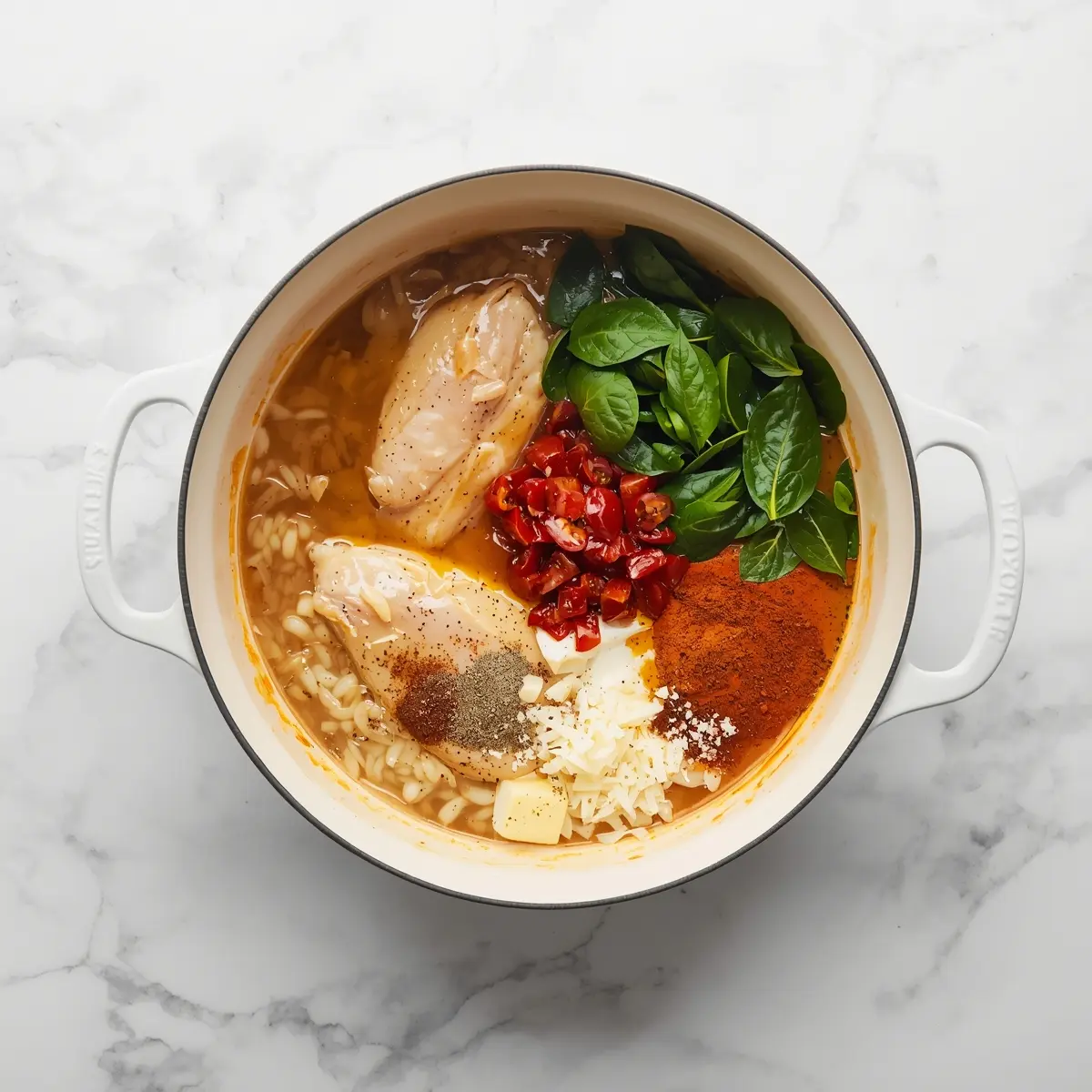 Cooking instructions for creamy tuscan chicken one pan