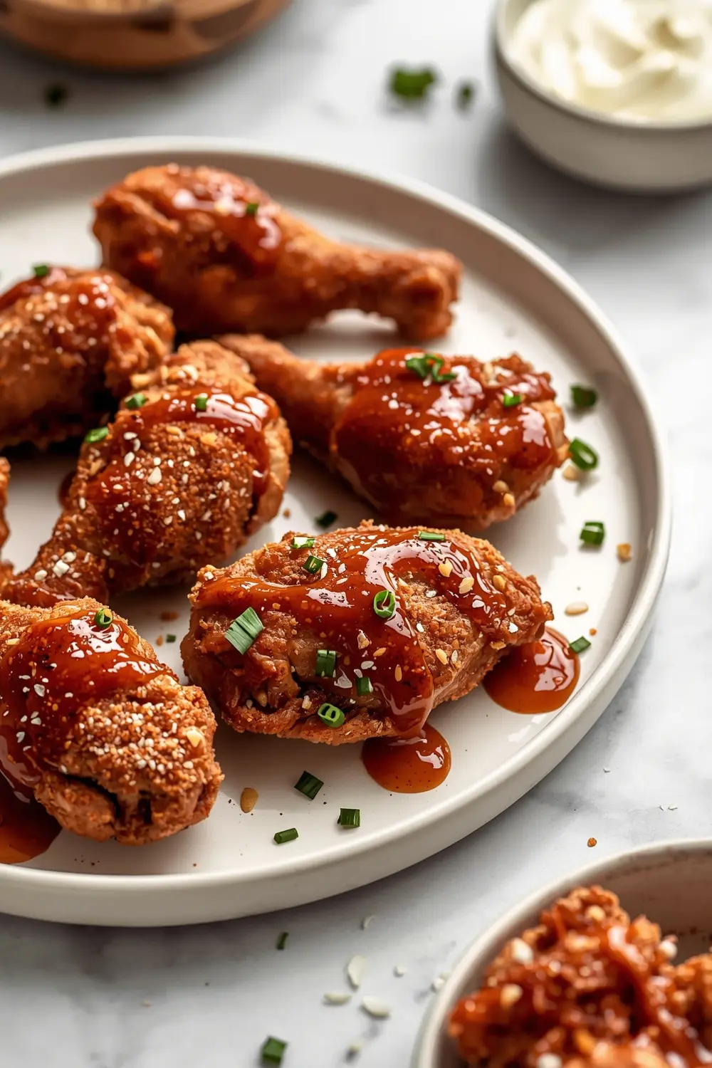 crispy BBQ chicken drumsticks
