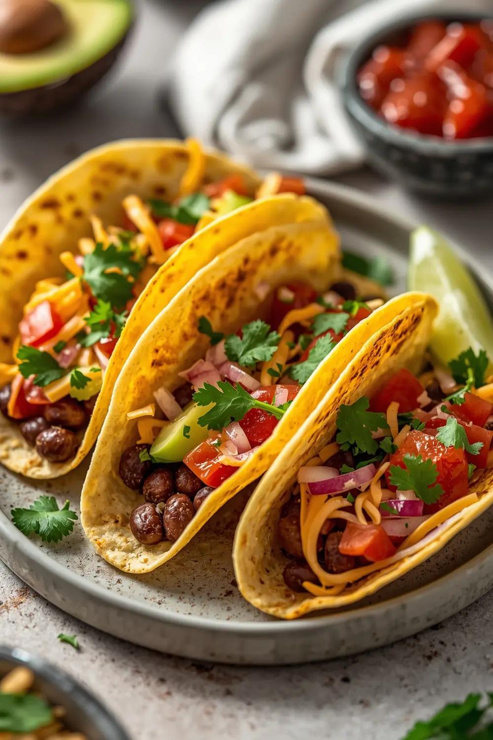 crispy bean tacos