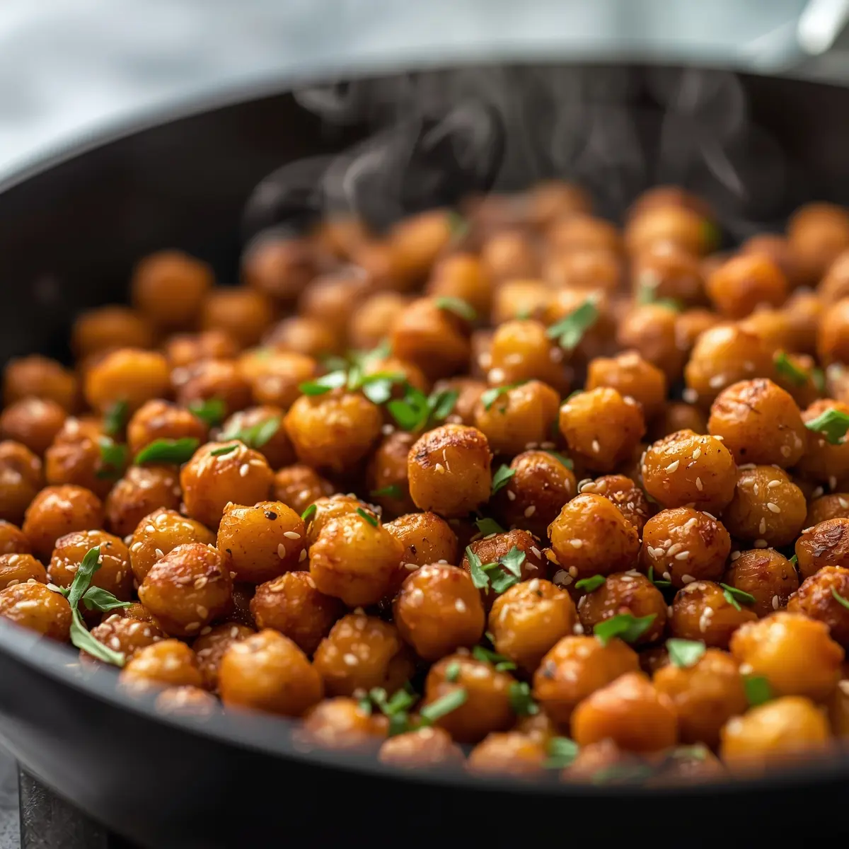 Cooking instructions for crispy roasted chickpeas