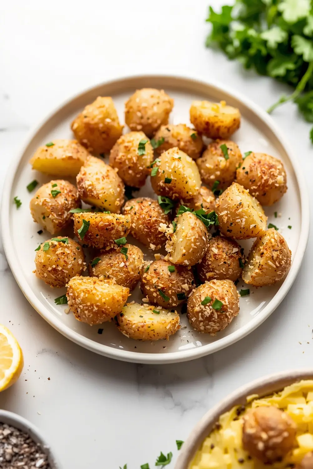 crispy smashed potatoes garlic