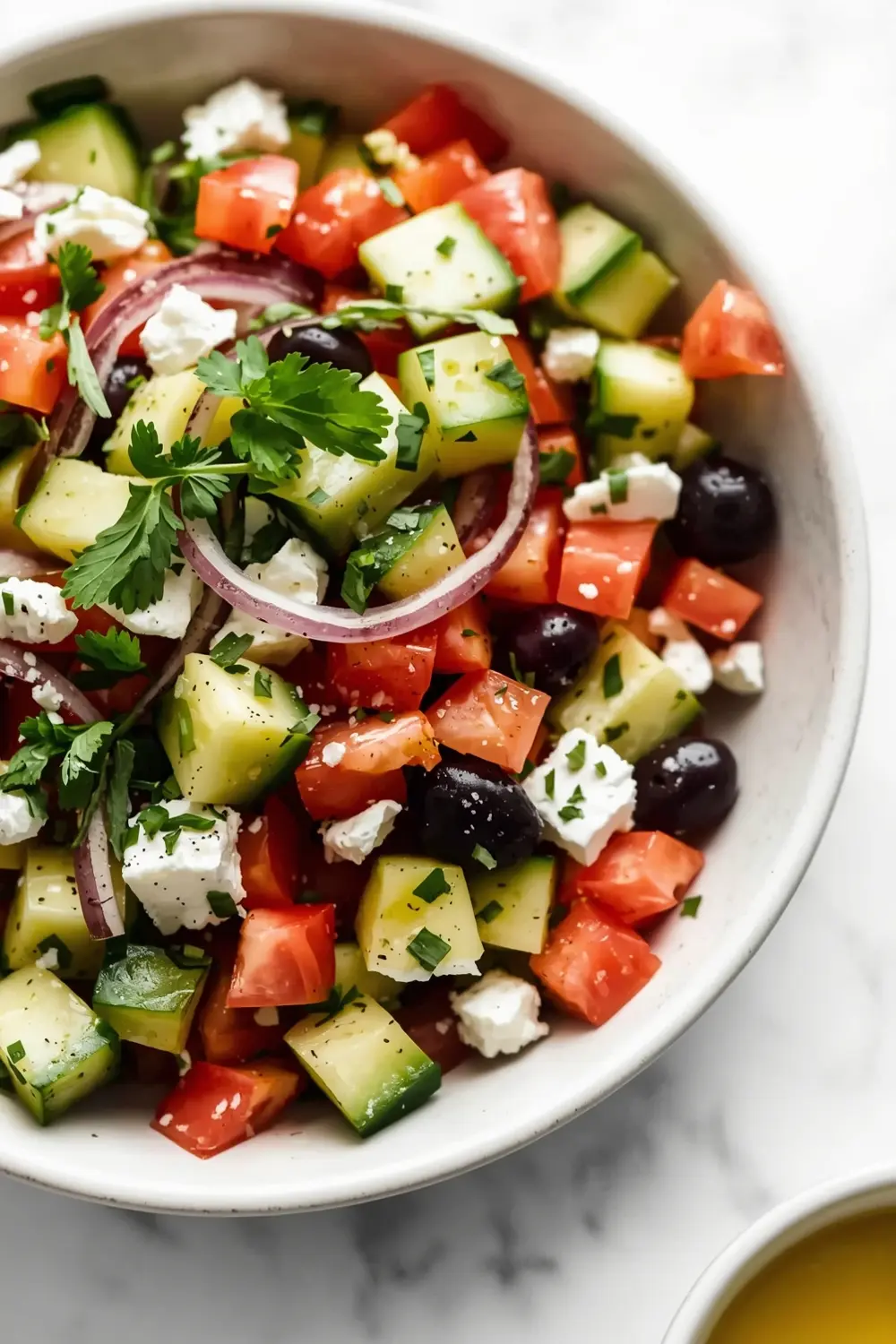 fresh cucumber tomato salad