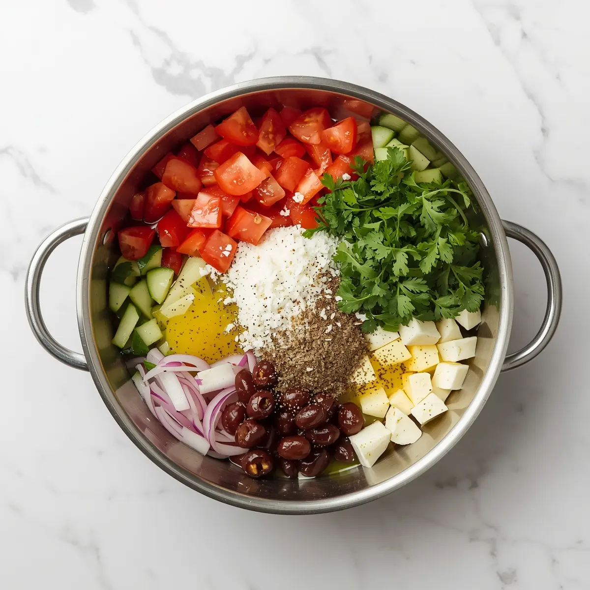 Cooking instructions for fresh cucumber tomato salad