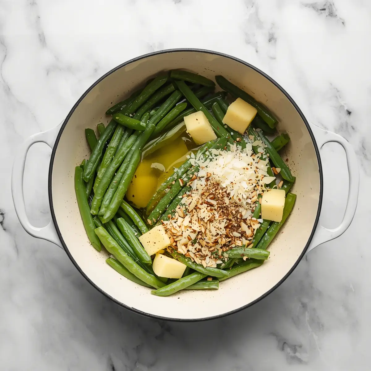 Cooking instructions for garlic butter green beans