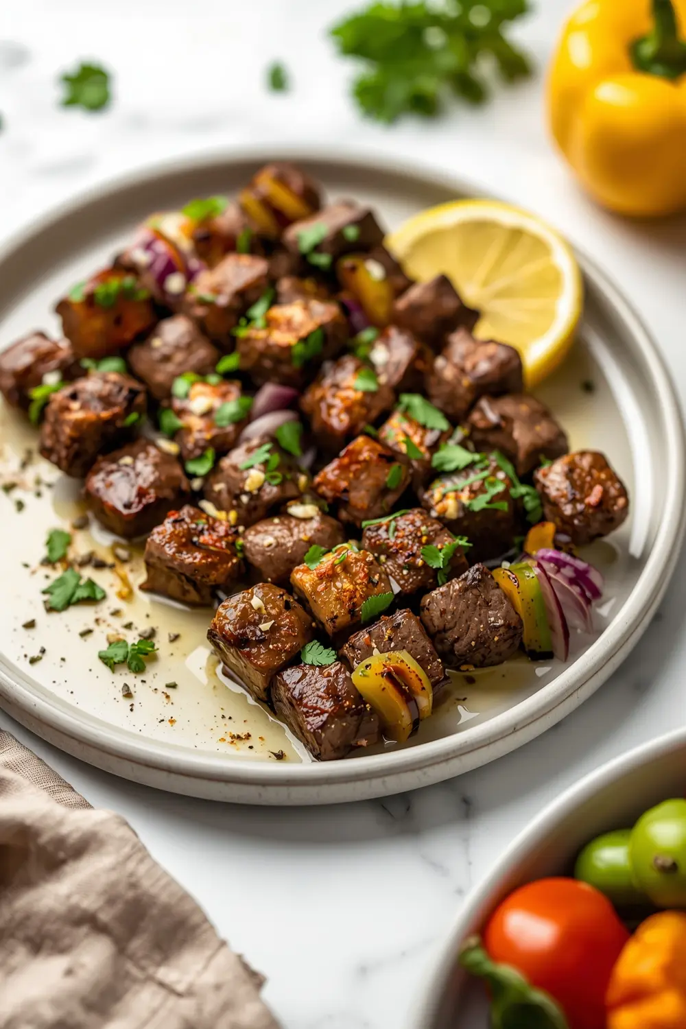 grilled beef skewers chimichurri