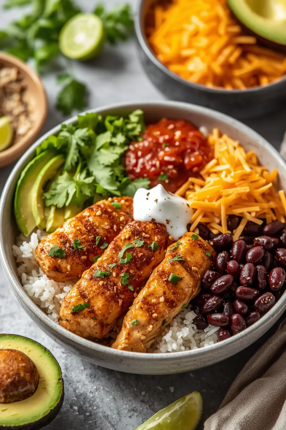 grilled chicken burrito bowl