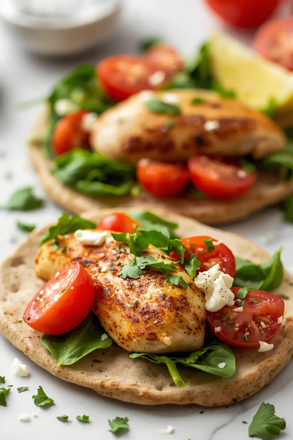 grilled chicken flatbread