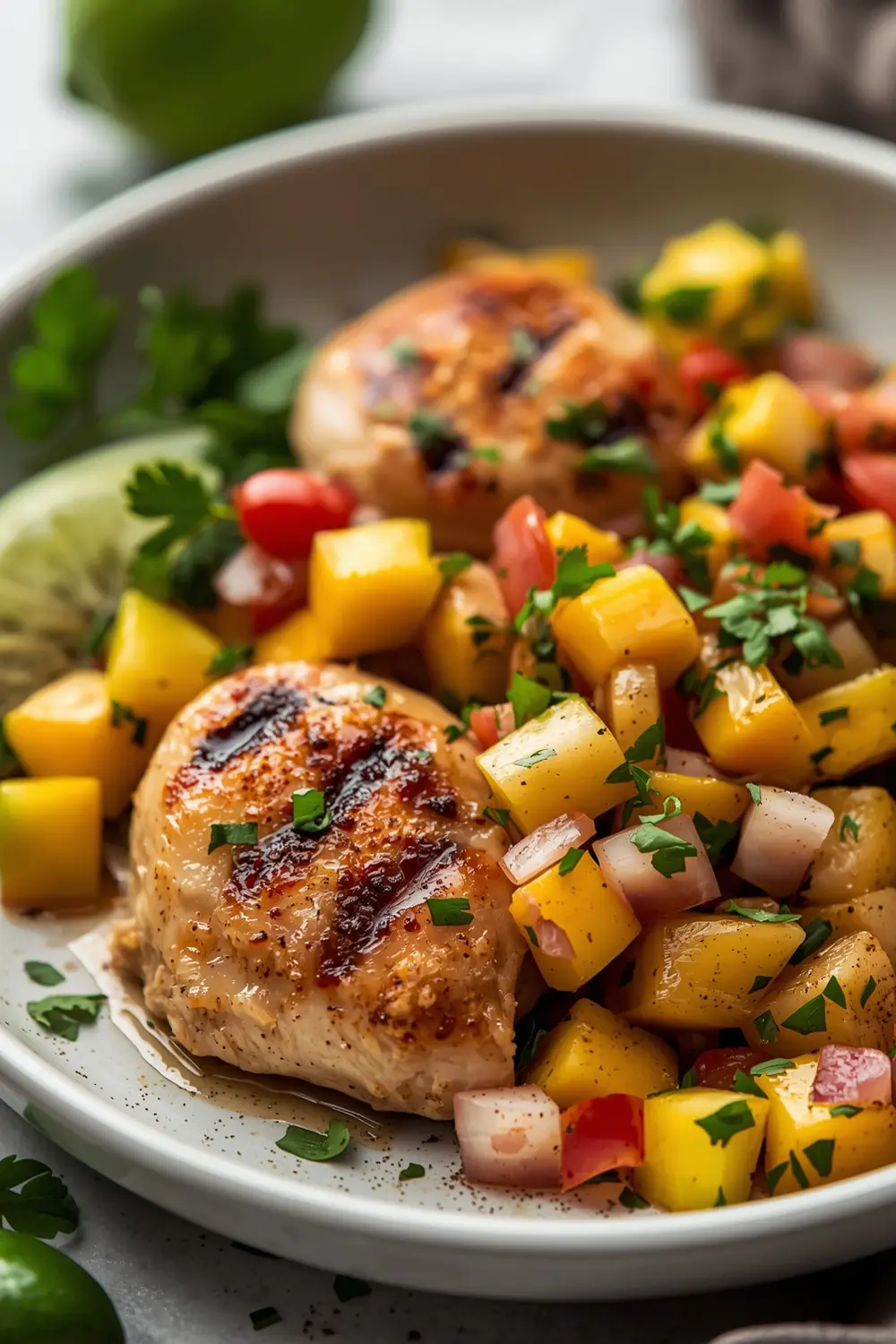 grilled chicken mango salsa