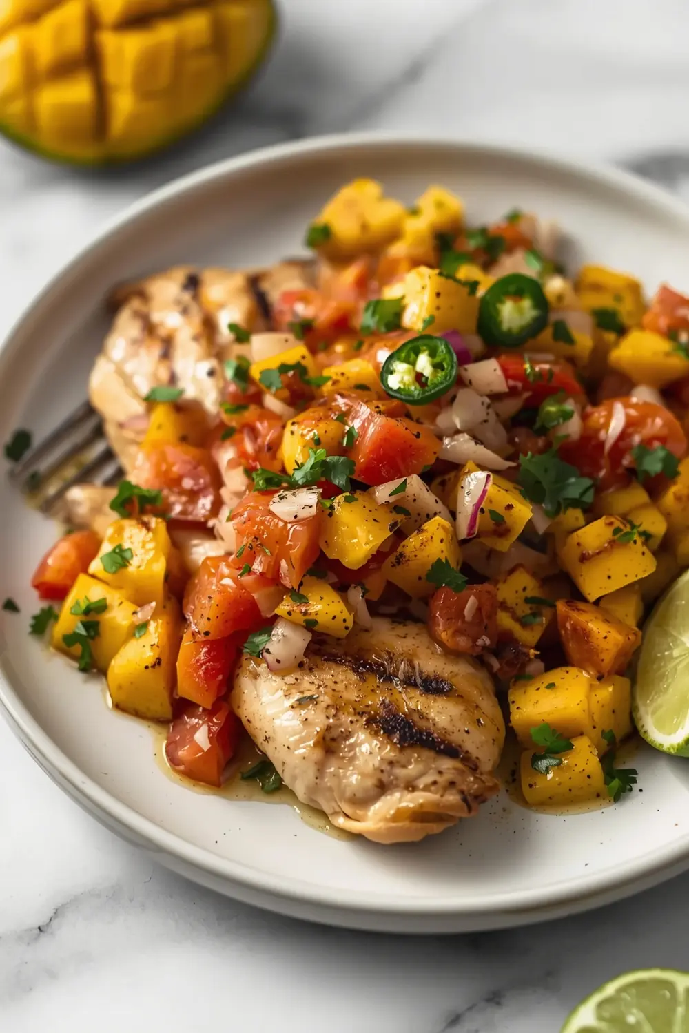 grilled chicken mango salsa