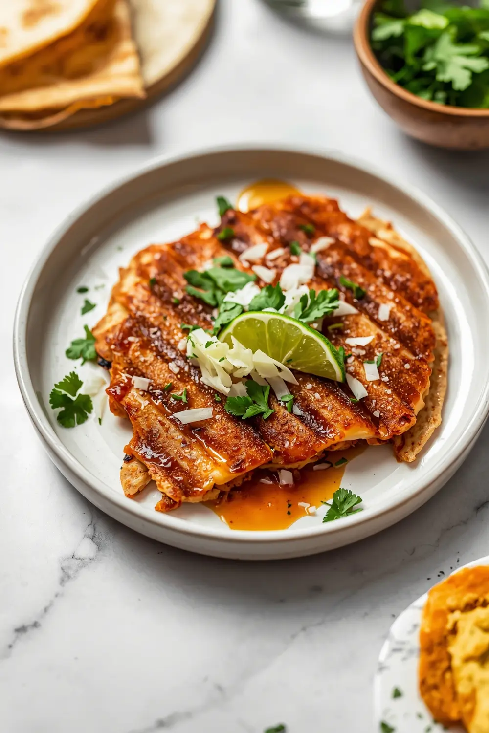 grilled chicken quesadillas