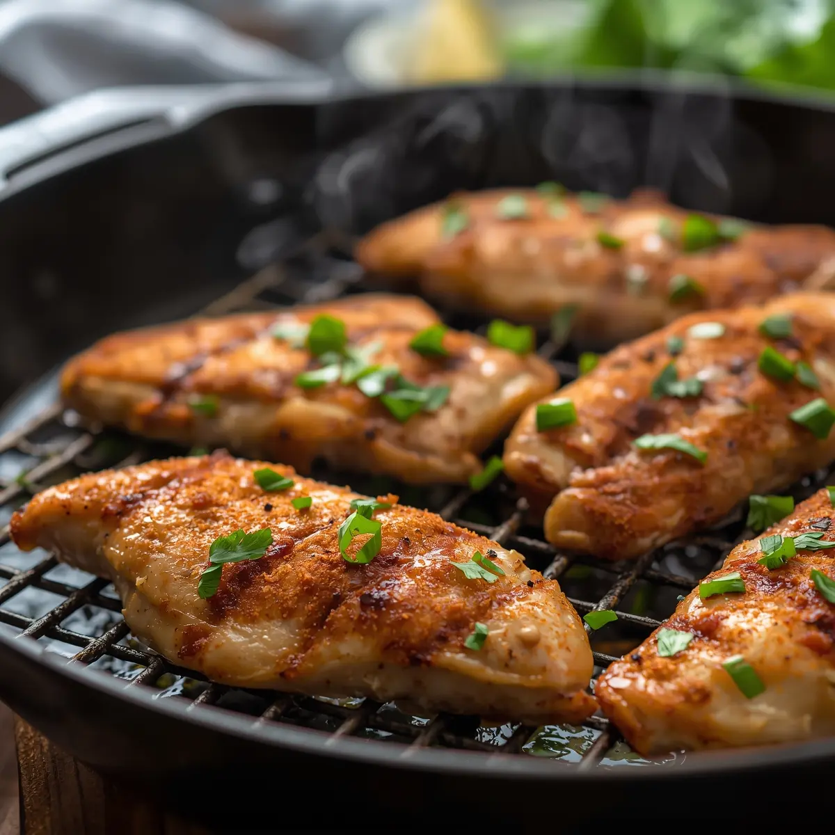 Cooking instructions for grilled chicken shawarma