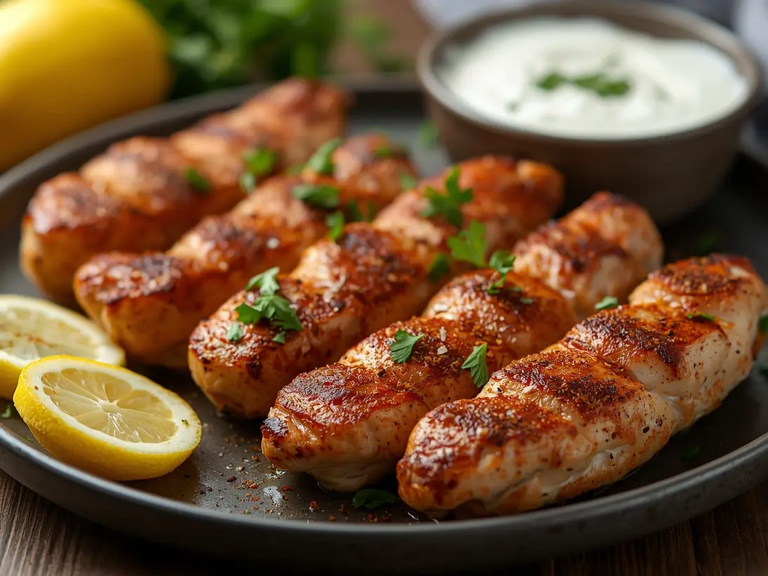 grilled chicken shawarma ready to serve