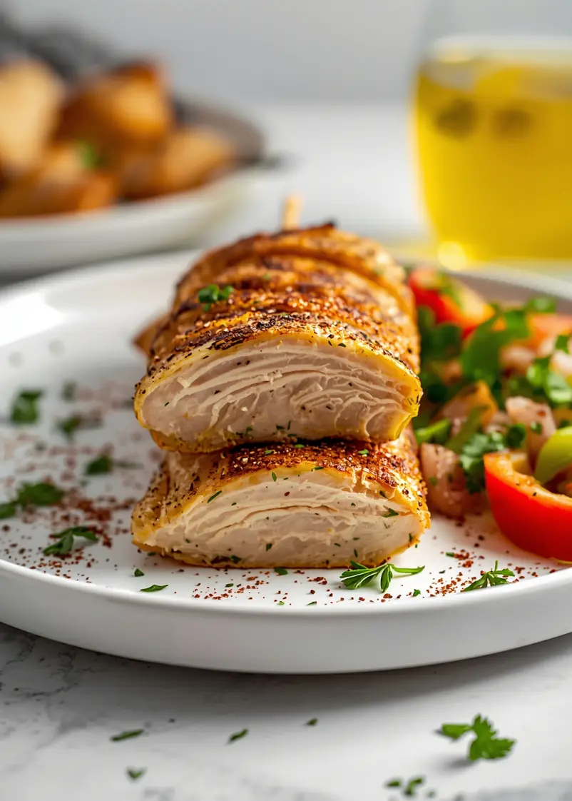 grilled chicken souvlaki Greek ready to serve