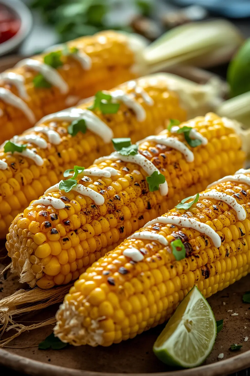 grilled corn elotes
